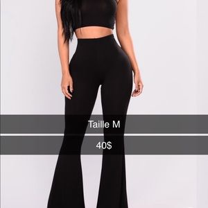 Fashion Nova two piece set in black (NEVER WORN)